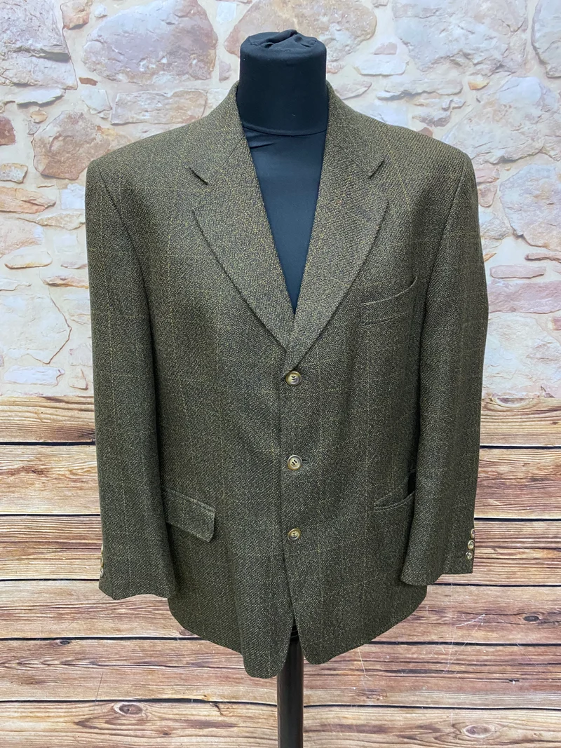 Kariertes Vintage Sakko Gr.54, meliert