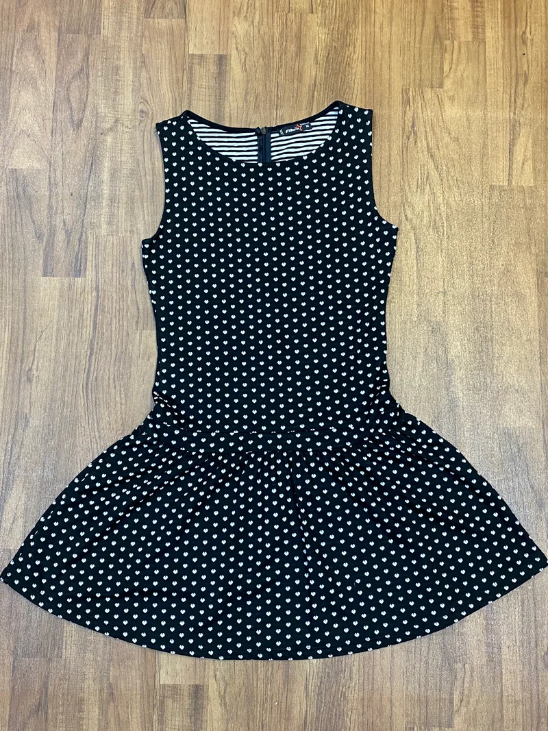 Vintage Punkte-Kleid Schwarz Gr. M – 40er Jahre Stil