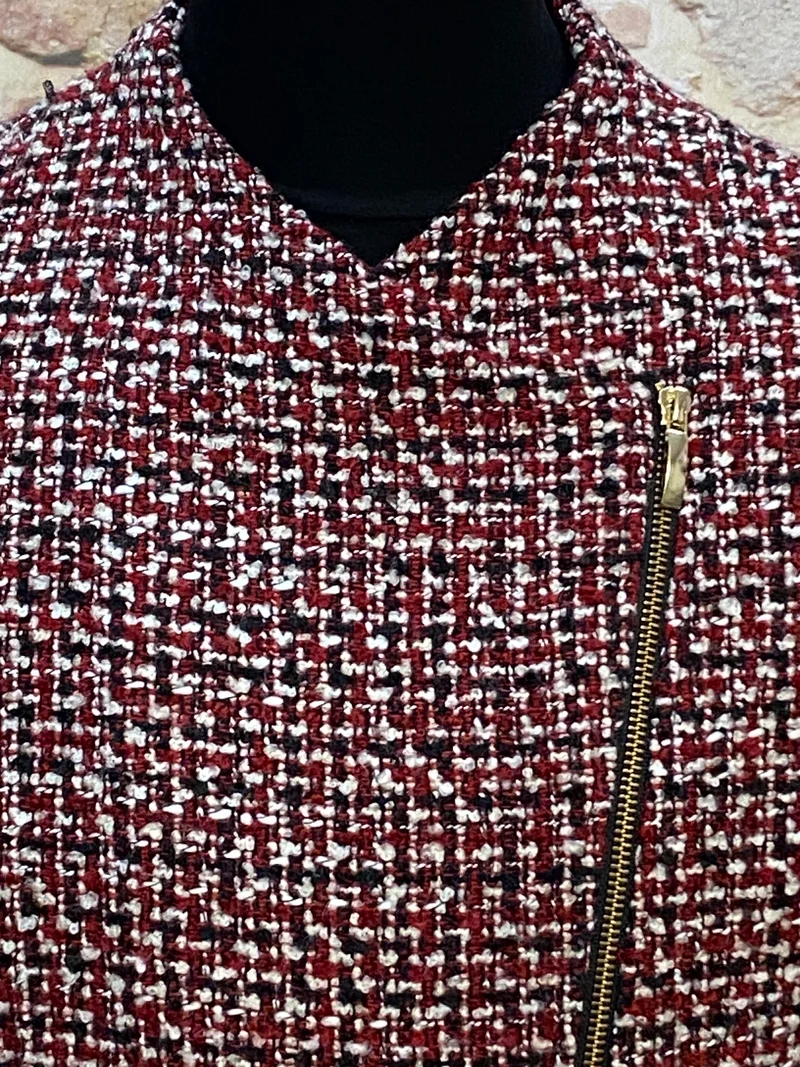 Kurze Damen Jacke Vintage-Stiil Gr.44 Salt & Pepper Muster