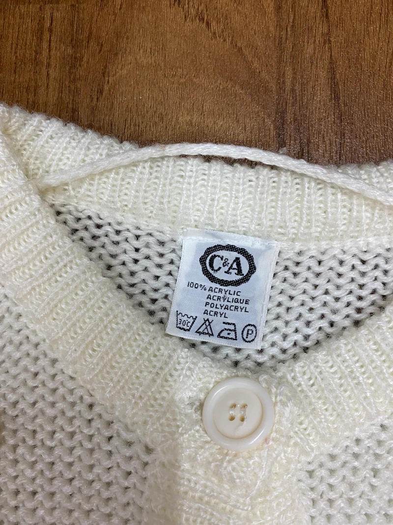 Vintage Strickjacke creme - Gr.40