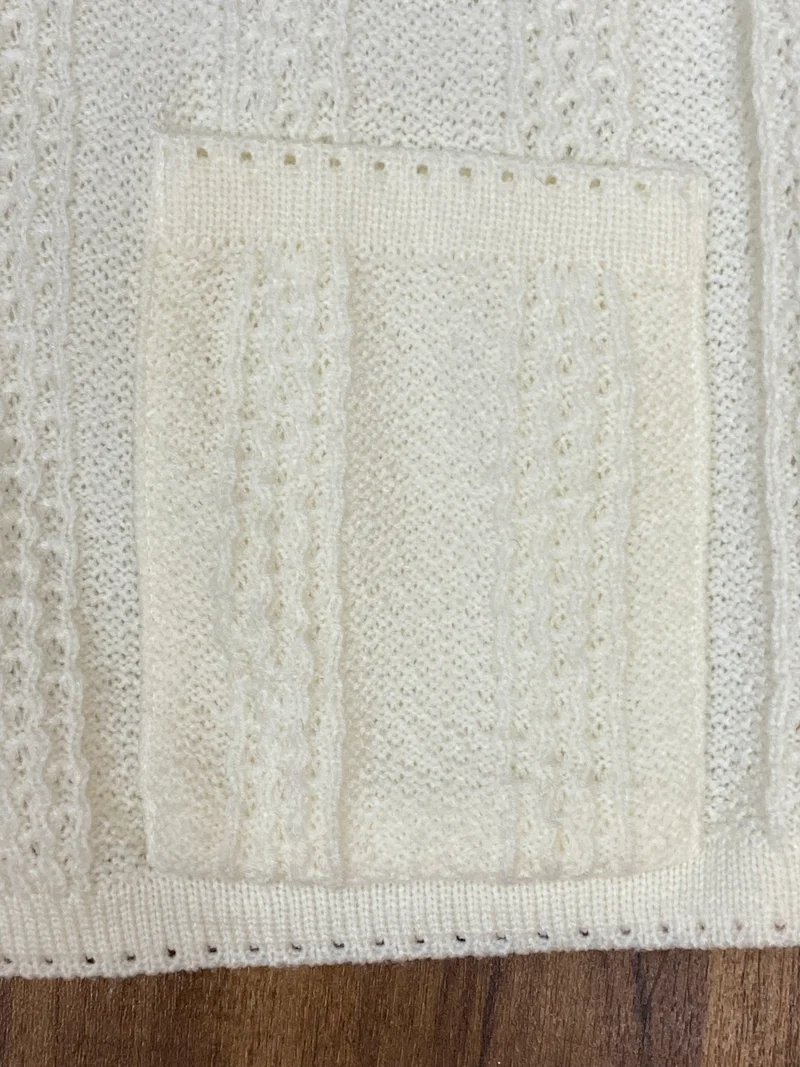 Vintage Strickjacke creme - 1980er Jahre, Gr.42