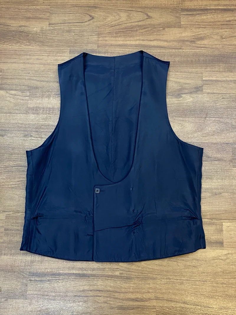 Klassische dunkelblau Smokingweste für Herren Vintage Gr.48