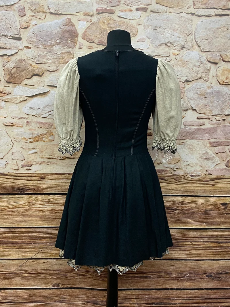 Trachtenkleid schwarz beige - Landhausstil - Gr.34