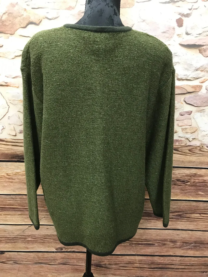 Vintage Trachtenstrickjacke grün - Gr.44