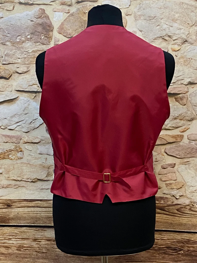 Vintage Damen Weste kariert Gr. 42 Rot Grün Kersten Mode Design
