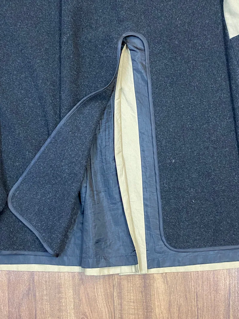 Langer Secondhand Trenchcoat für Herren beige Gr.48 Vintage