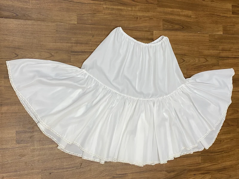 Vintage Petticoat weiß lang 50er Jahre Unterrock Tellerrock Gr. 36–40