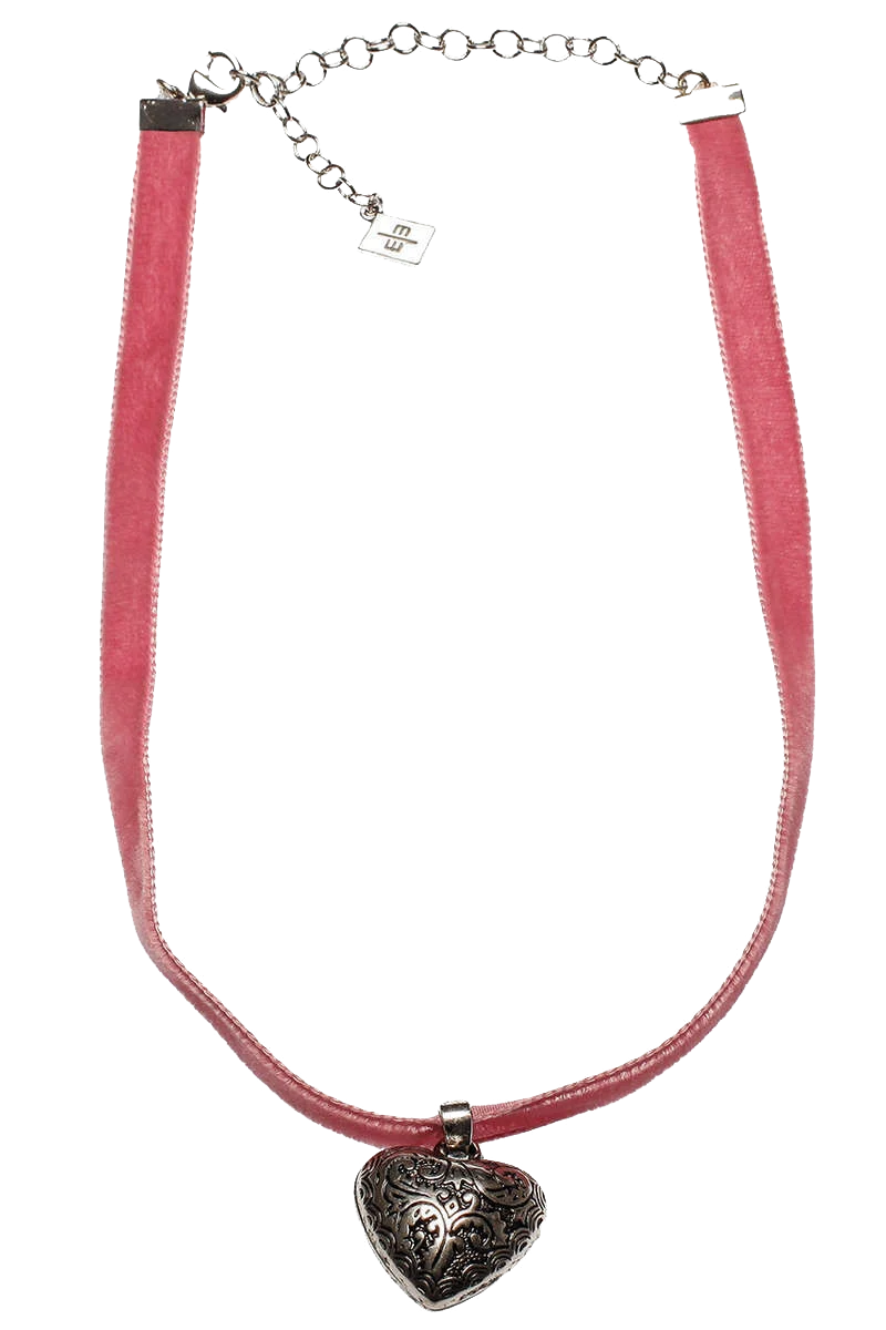 Trachten Halskette Herz mit Samtband