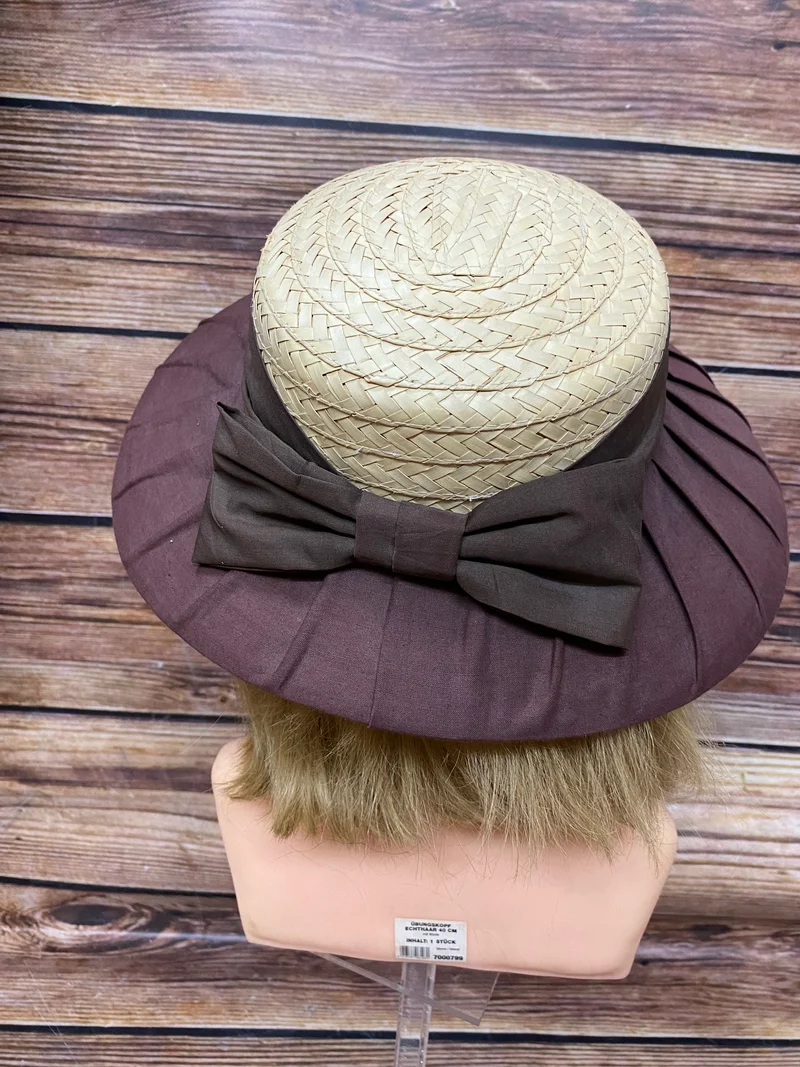 Vintage Damenhut Strohhut, Gr.57