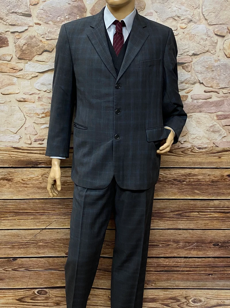 Karierter Vintage-Anzug für Herren, 20er Jahre Stil, Gr.50