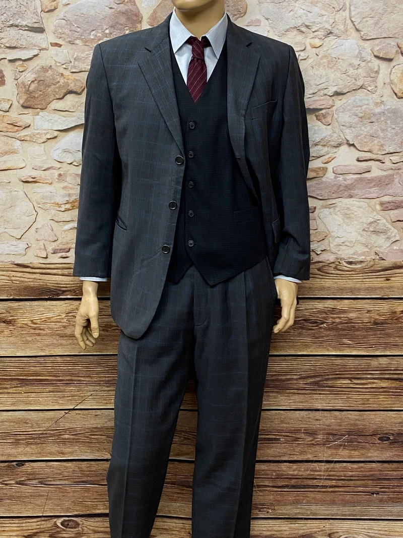 Karierter Vintage-Anzug für Herren, 20er Jahre Stil, Gr.50