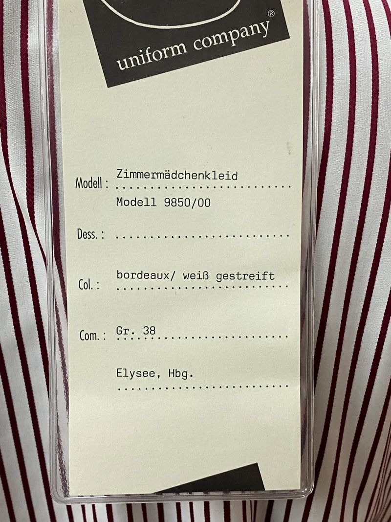 Zimmermädchen-Kleid original Uniform Gr.38
