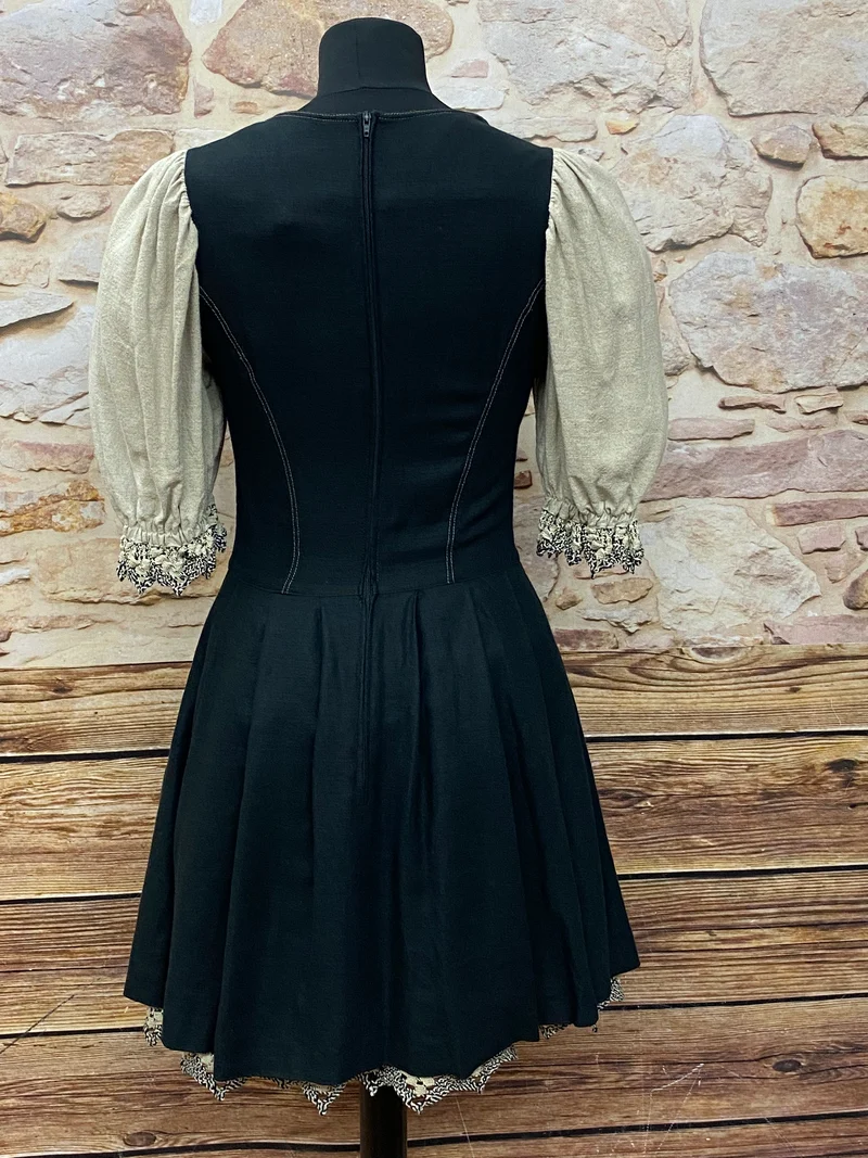 Trachtenkleid schwarz beige - Landhausstil, Gr.34