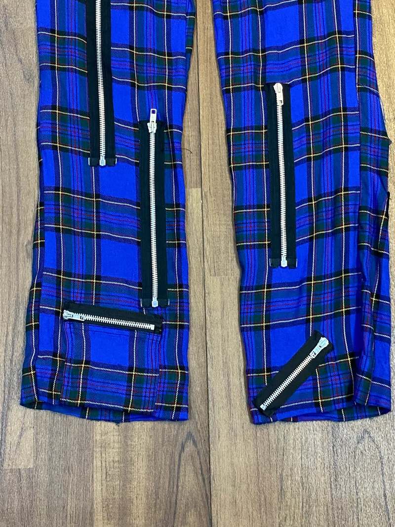 Aderlass Herren Hose Tartan Blue Vintage Size 32, Gr.M