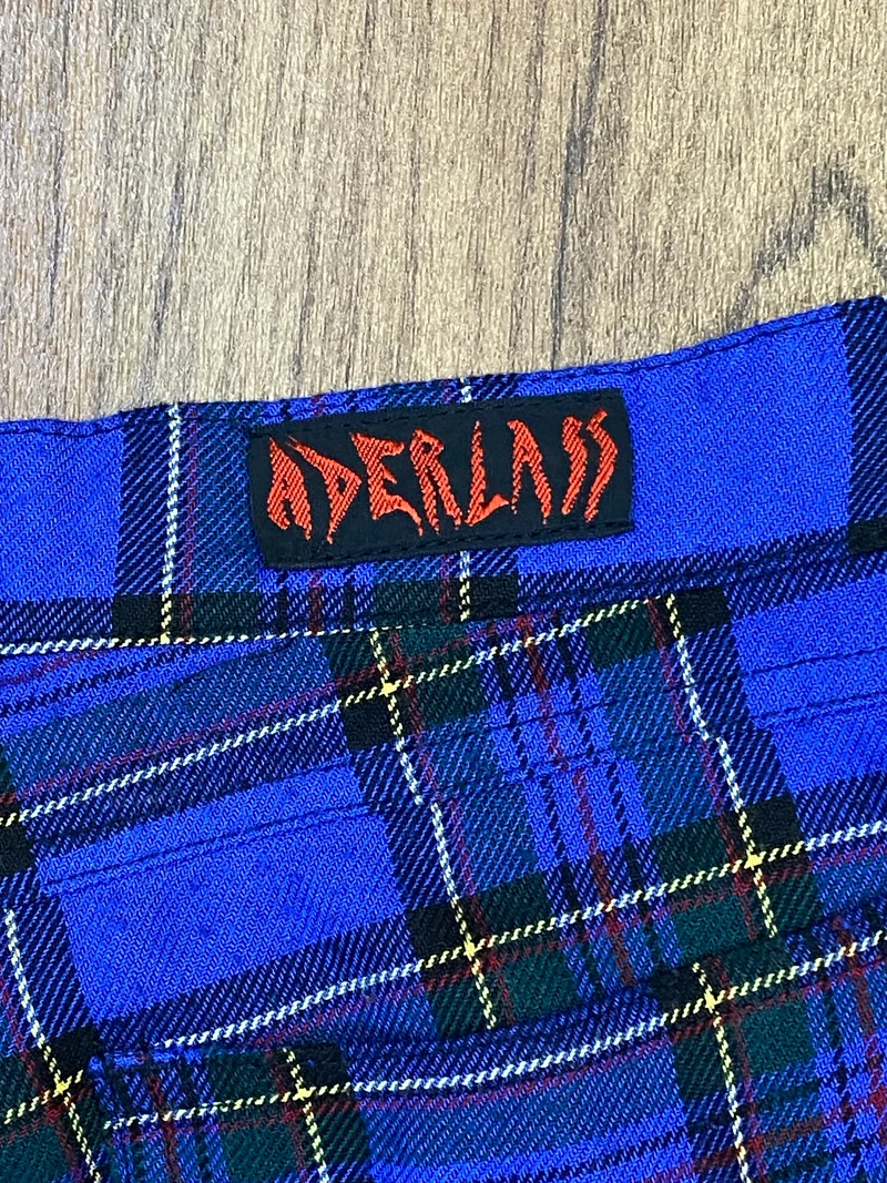 Aderlass Herren Hose Tartan Blue Vintage Size 32, Gr.M