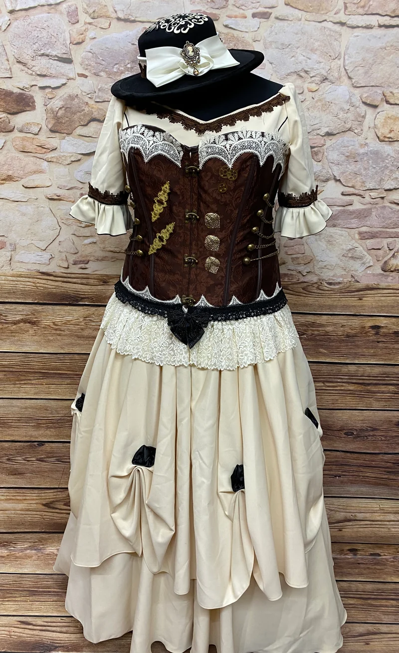 Steampunk Kleid Unikat – Gr. 50
