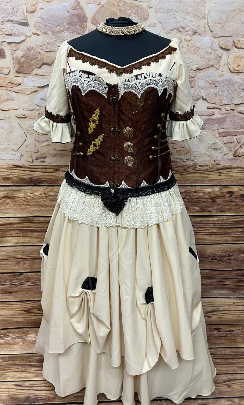 Steampunk Kleid Unikat – Gr. 50