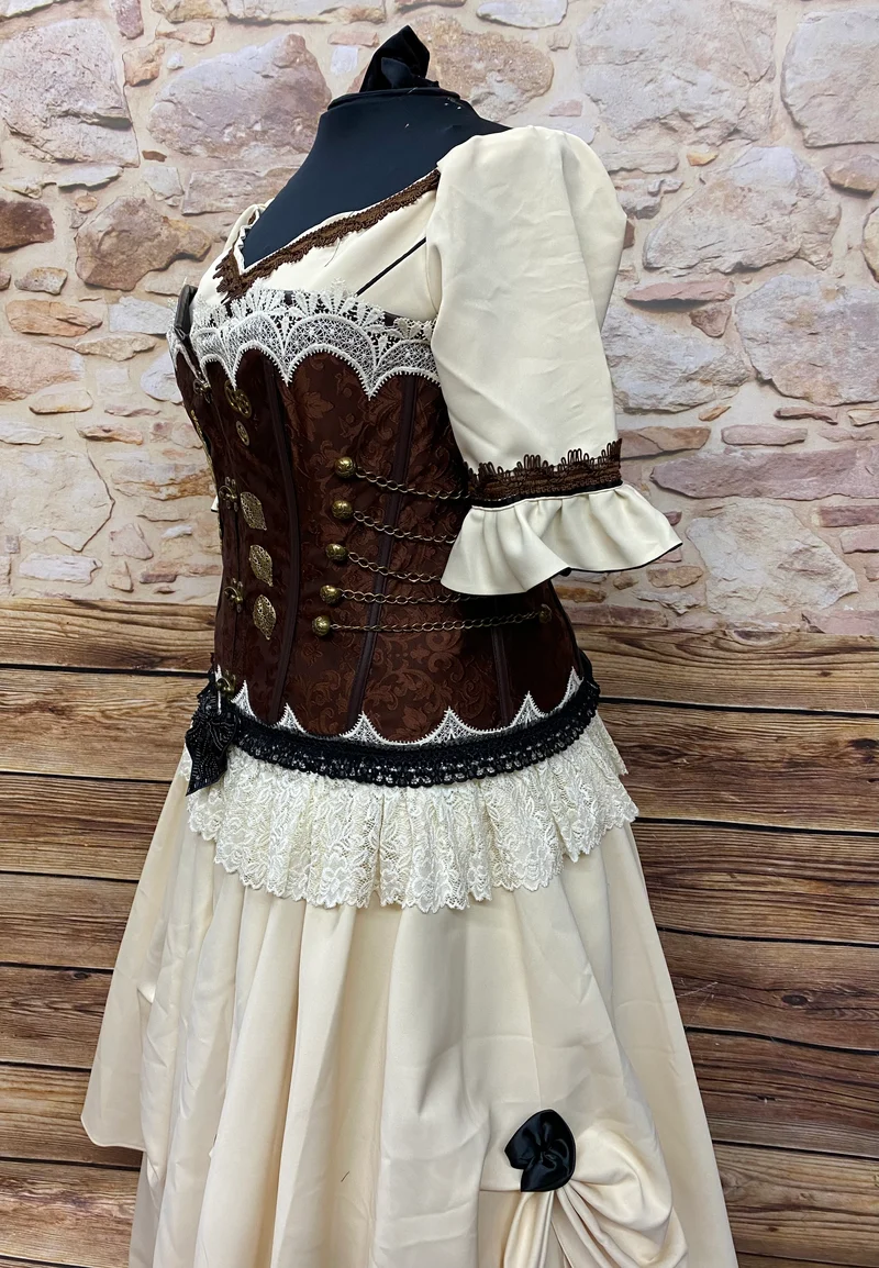 Steampunk Kleid Unikat – Gr. 50