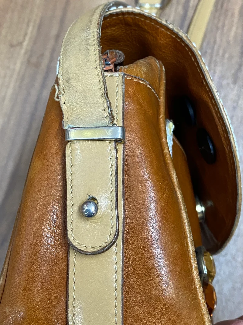Steampunk-Vintage Handtasche Echtleder
