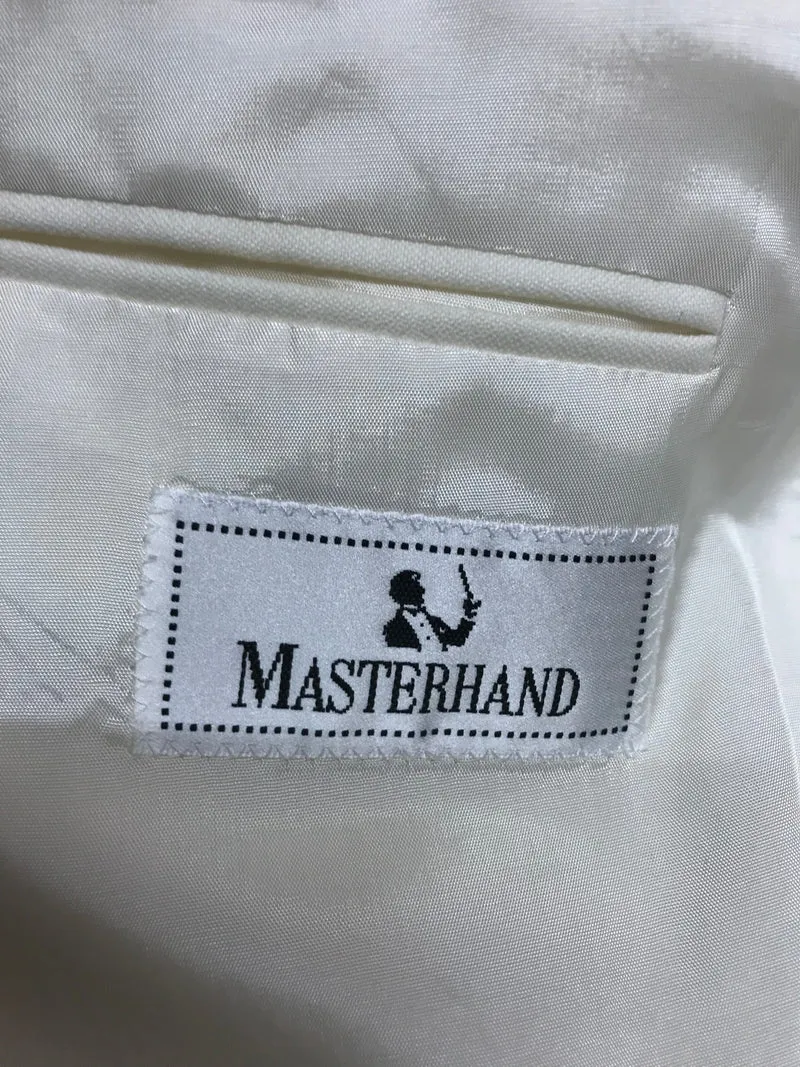 Vintage 80er/90er Dinner Jacket Elfenbein – Doppelreiher Masterhand Gr. 27
