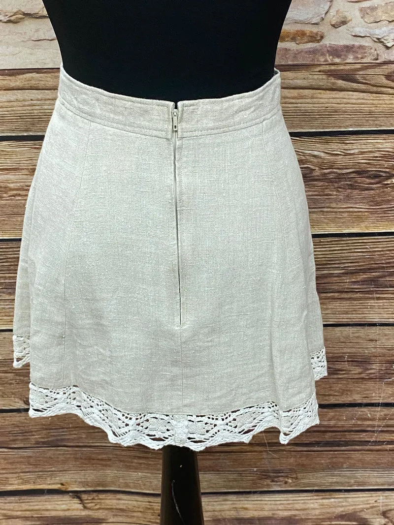 Damen Trachtenrock – Beige Schwarz - Landhausstil