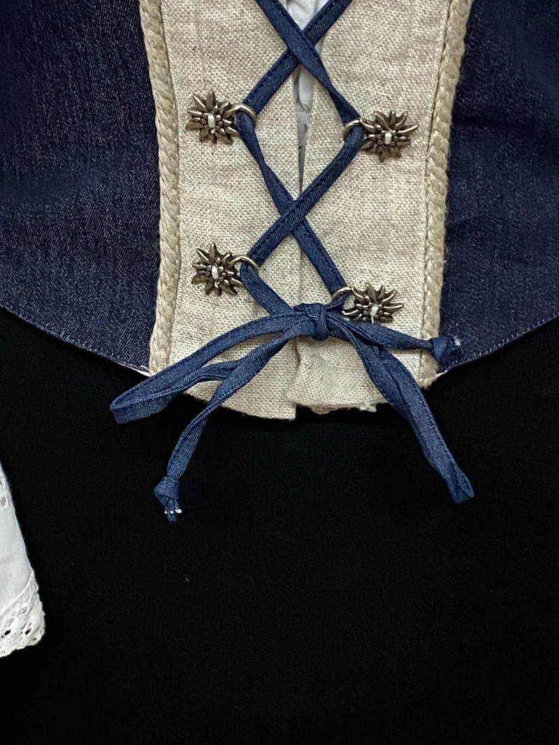 Trachten-Mieder – Bluse, Größe 36