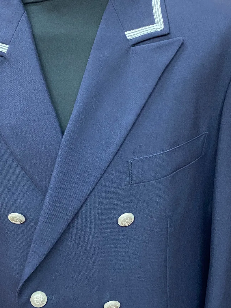 Lange Uniformjacke, Page, Hotel, Uniform Gr.48 dunkelblau