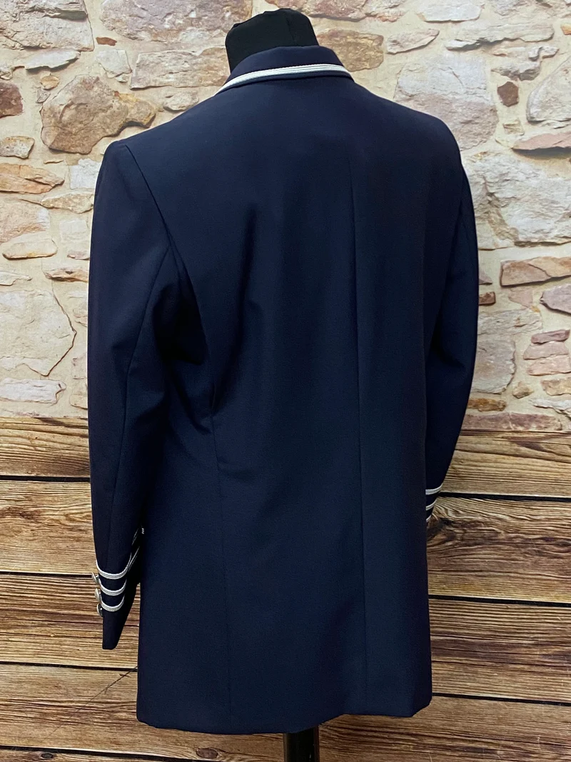 Lange Uniformjacke, Page, Hotel, Uniform Gr.48 dunkelblau