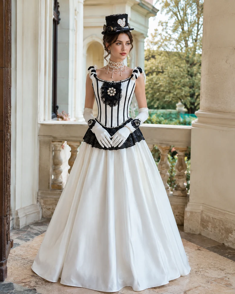 Steampunk Kleid Unikat Gr. 38