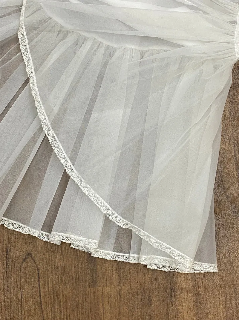 Vintage Petticoat weiß lang 50er Jahre Tellerrock Unterrock Gr. S/M