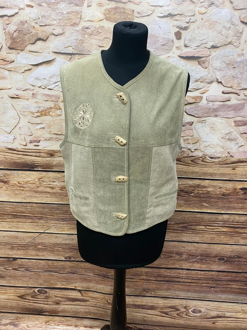 Vintage Trachtenweste Damen 36 Wildleder Landhausstil Country World