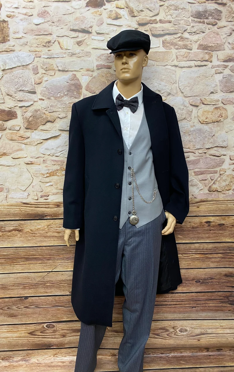 20er Jahre Herren Outfit Gr. 62 mit Mantel