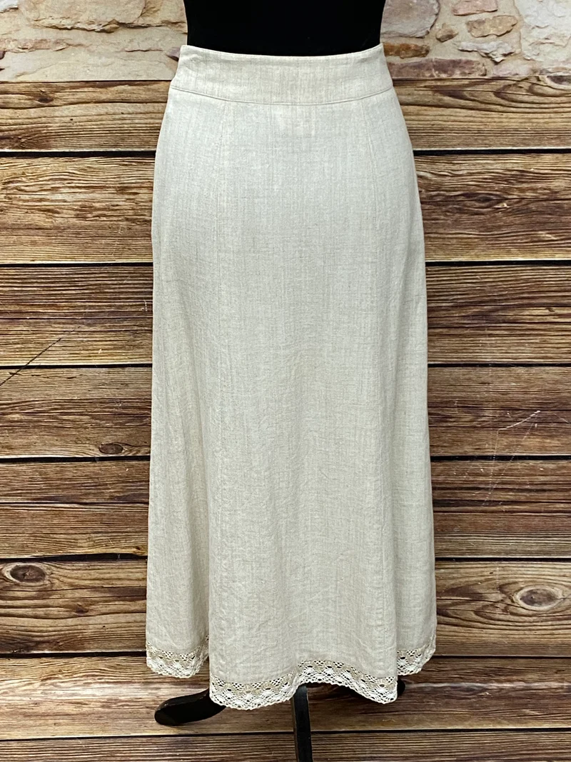 Trachtenrock - lang - Schwarz Beige