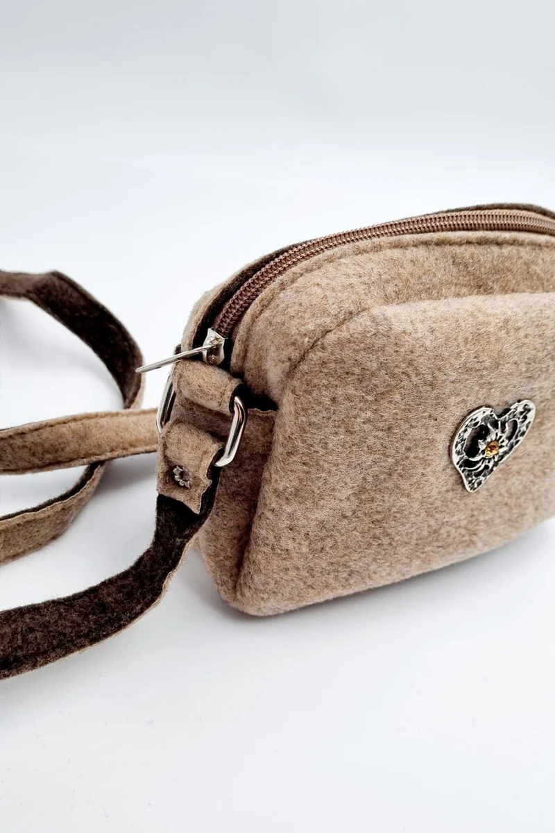Filztasche - Herz - Hellbraun - P.S. Schuhmacher