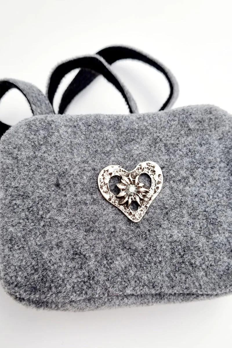 Filztasche - Herz - Grau - P.S. Schuhmacher