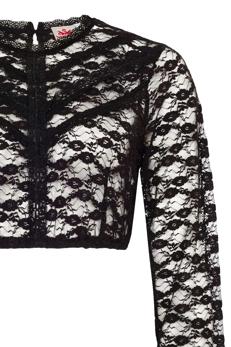 Dirndlbluse mit langen Ärmeln