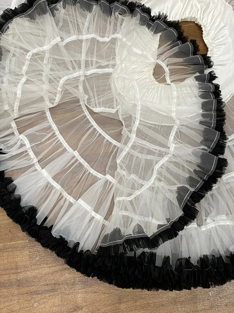Vintage Petticoat schwarz mehrlagig 50er Jahre Rockabilly Gr. 34–38