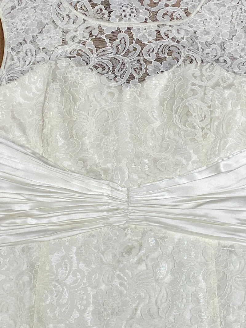Vintage Brautkleid - Ivory – Gr. 54