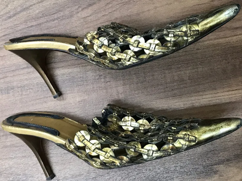 Vintage-Schuhe 50er Jahre Stilettos Gr.36