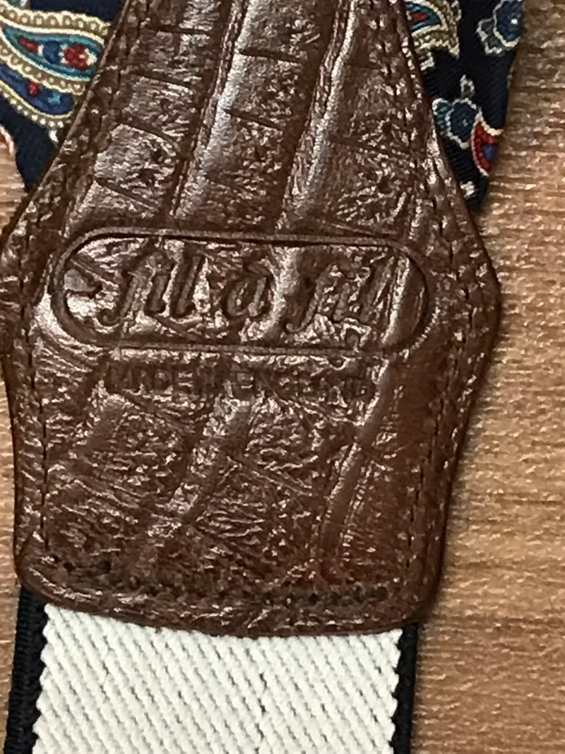 Hochwertige Hosenträger, Braces Made in England, Y-Form mit Clips im Paisley Muster