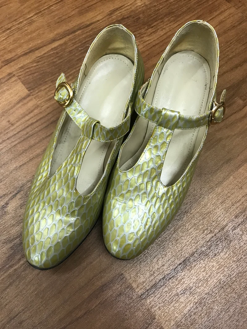 Schnallenschuhe, T-Steg, 20er Jahre Stil Gr.37
