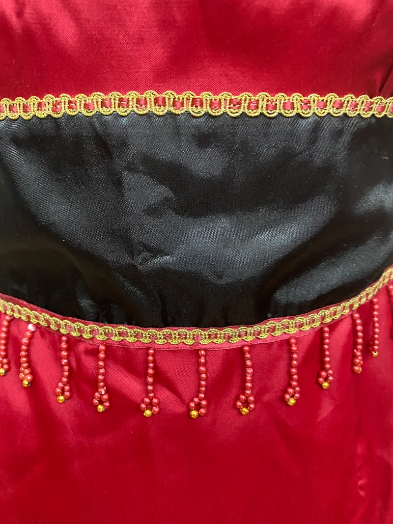 Charlestonkleid Rot Gr. 36 mit Pailletten und Fransen