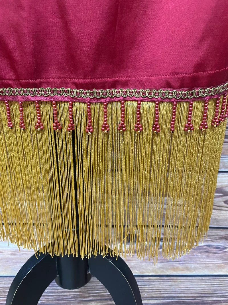 Charlestonkleid Rot Gr. 36 mit Pailletten und Fransen