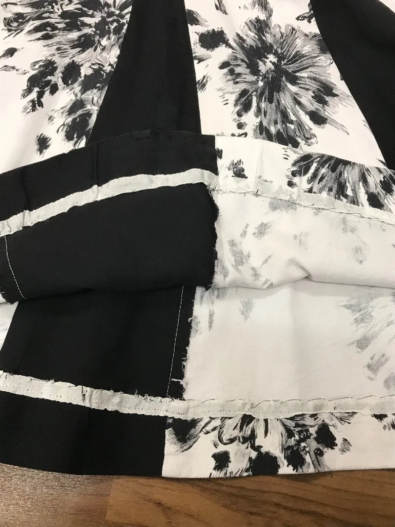 Vintage 50er Jahre Kleid Set Schwarz-Weiß Gr. 38