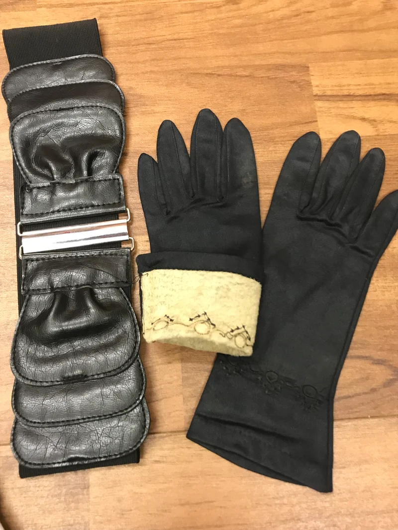 Vintage 50er Jahre Kleid Set Schwarz-Weiß Gr. 38