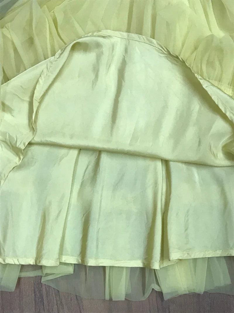 Vintage 1950er Tageskleid Gelb Gr. 32