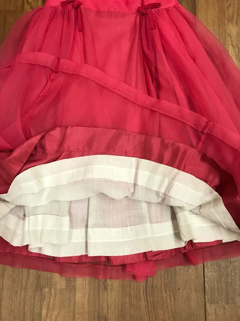 Vintage Cocktailkleid pink 50er handmade True Vintage Gr. 34