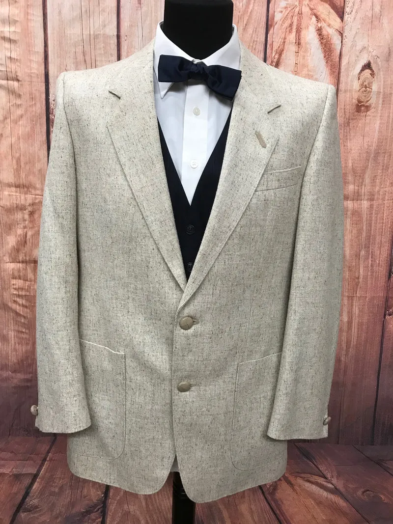 1980er Vintage Herrenanzug Gr. 50 in Beige & Dunkelblau