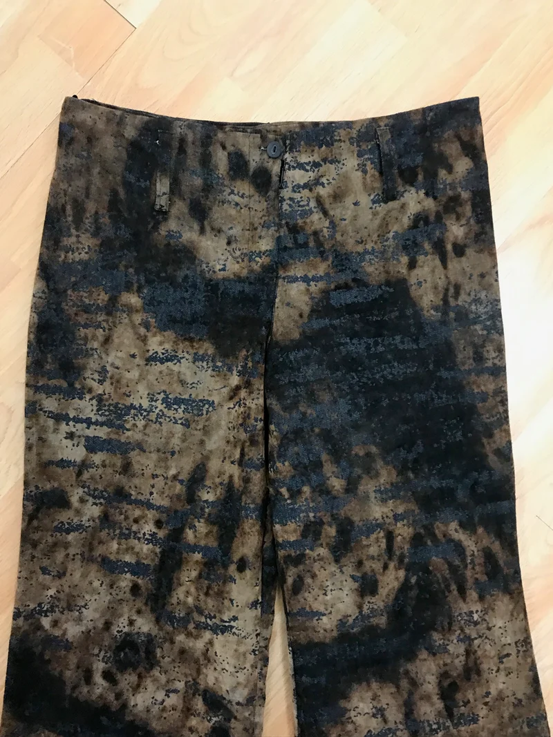 Vintage 70er Schlaghose Damen Gr. 42 – Retro Musterhose im Boho Stil