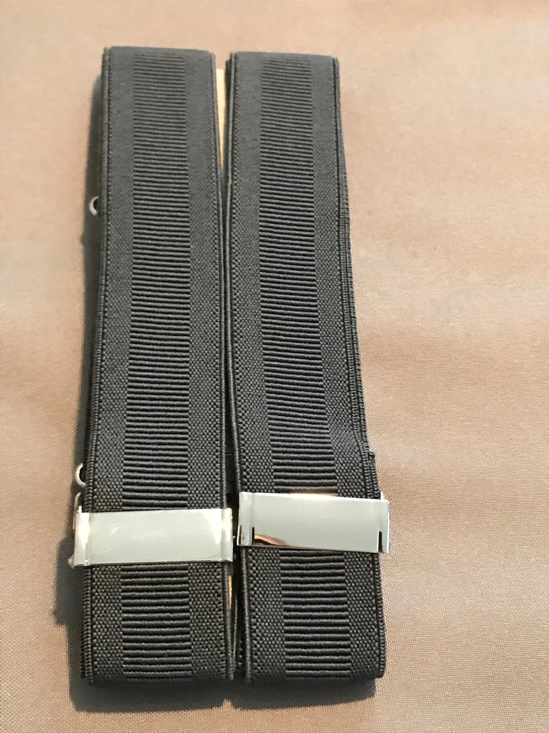 Vintage Hosenträger – Schwarz, elastisch, verstellbar